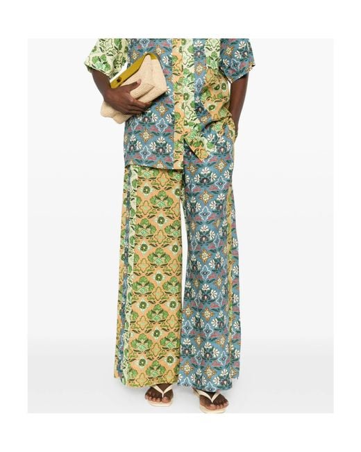 ALÉMAIS Green Ali Spliced Pants