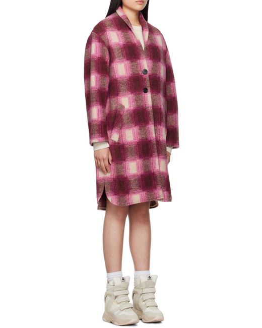 Isabel Marant Red Gabriel Single-Breasted Coat