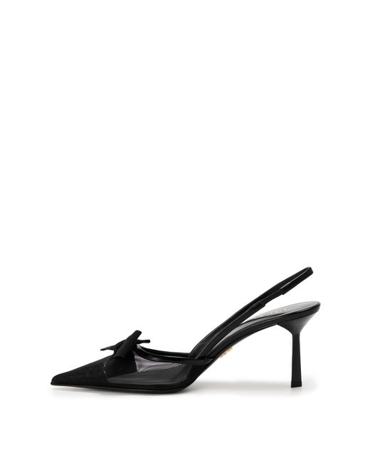 Prada Black Bow Slingbacks