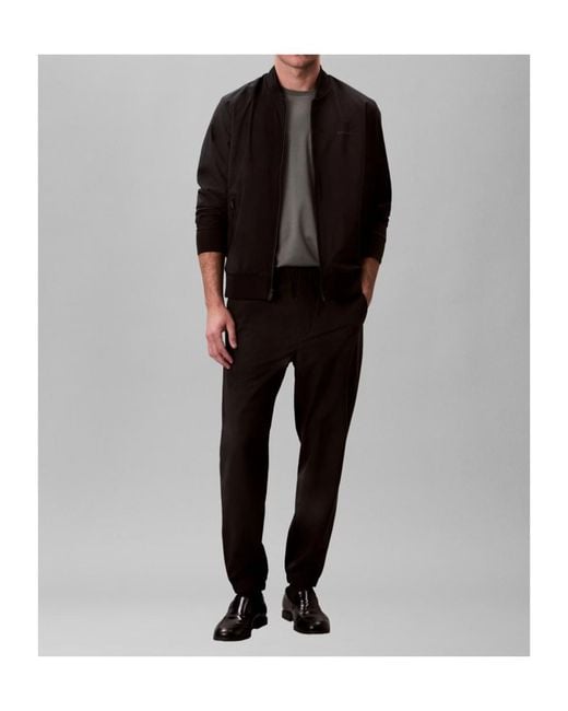 Calvin Klein Black Lace-Up Casual Pants for men