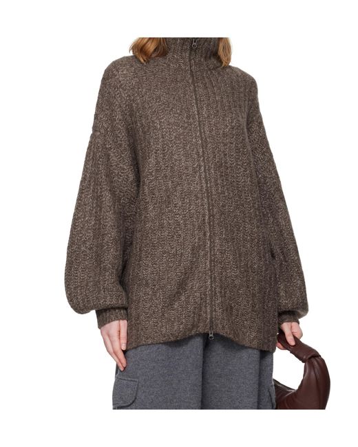 Lisa Yang Brown Long-Sleeved Cardigan