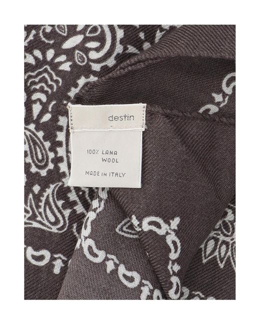 Destin Gray Square Scarf for men