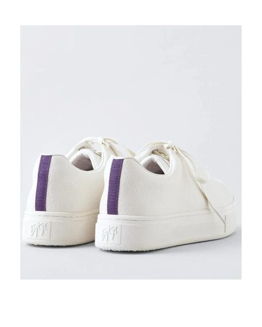 Eytys White Lace-Up Low-Cut Sneakers for men