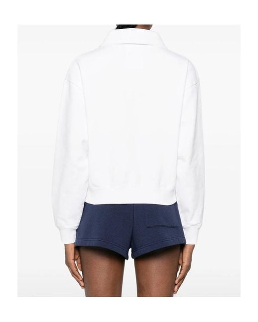 Sporty & Rich White Long-Sleeved Polo Shirt