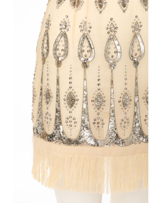 Valentino White Fringed Skirt