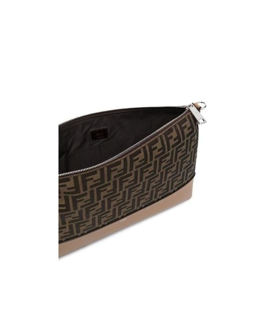 Fendi Multicolor Ff Motif Medium Clutch Bag for men
