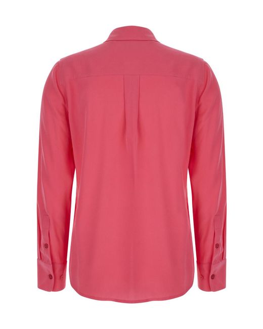 Equipment Pink Lapel Button Shirt