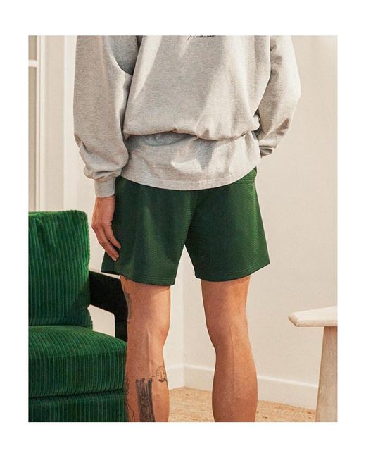 Represent Green Logo-Print Drawstring Running Shorts for men