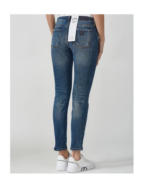 ARMANI EXCHANGE Blue Belt-Loop Jeans