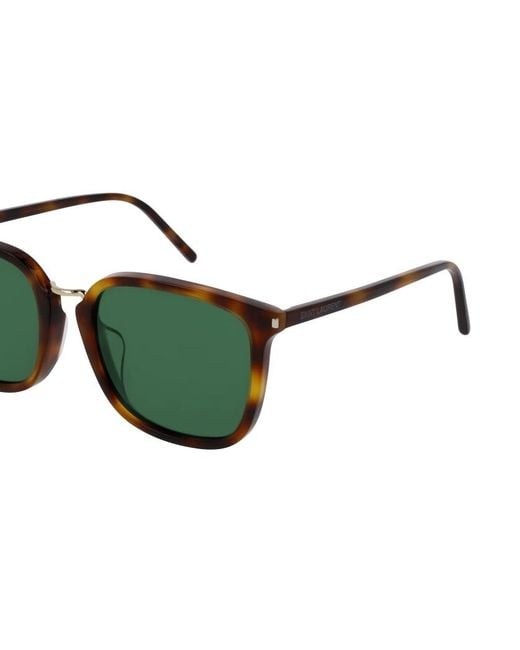 Saint Laurent Green Logo Details Sunglasses for men