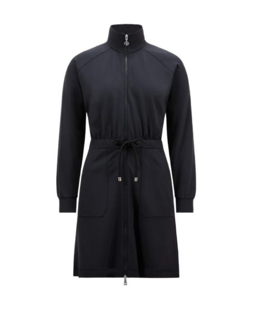 Moncler Blue Zip-Up Mini Dress