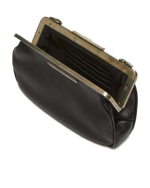 Max Mara Black Logo Engraved Shoulder Bag