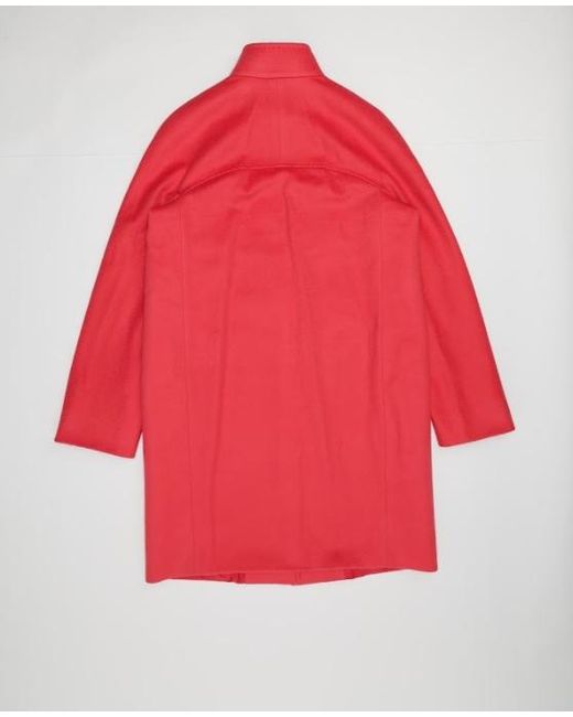 Max Mara Red Logo Long-Sleeved Coat