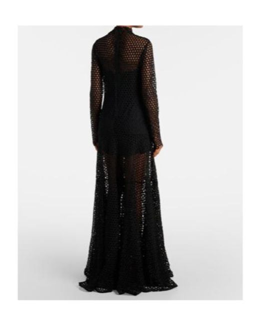 David Koma Black Knotted Long Dress