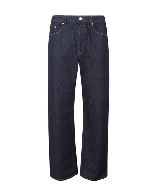 Dries Van Noten Blue Belt Loop Jeans for men