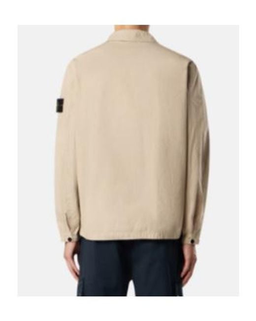 Stone Island Natural Zip-Front Patch-Pocket Jacket for men
