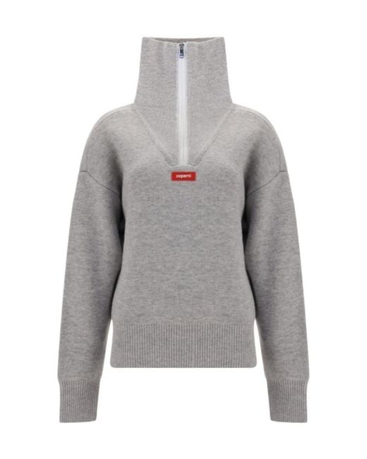 Coperni Gray Logo Wool Sweater