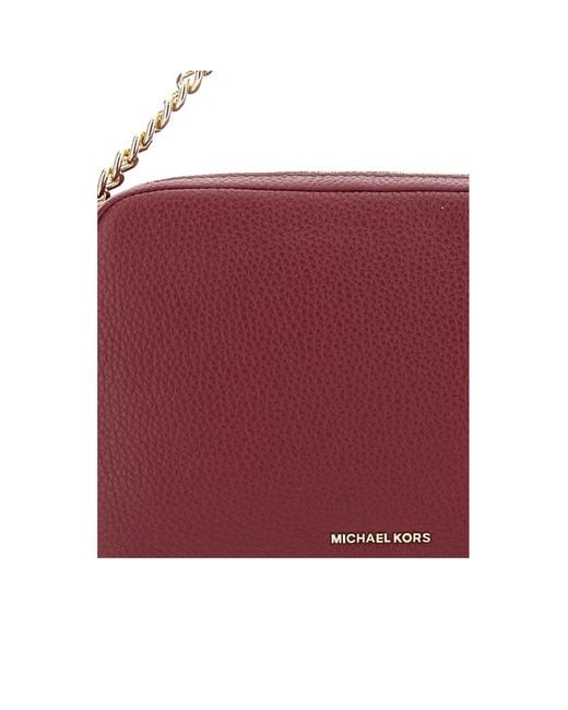 Michael Kors Red Michael Bryant Medium Camera Bag