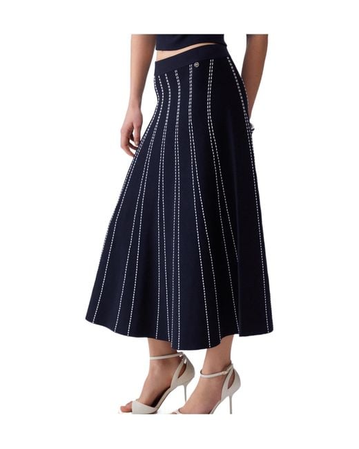 Liu Jo Blue Striped Skirt