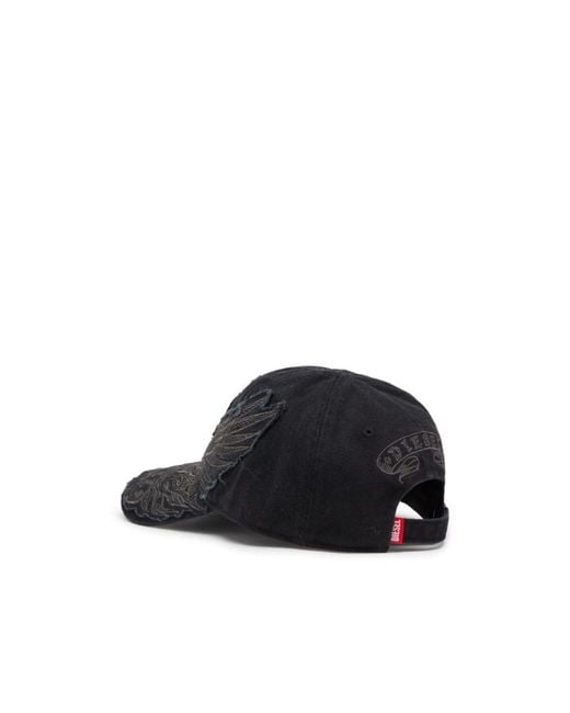 DIESEL Black C-Phenix Embroidered Baseball Cap for men