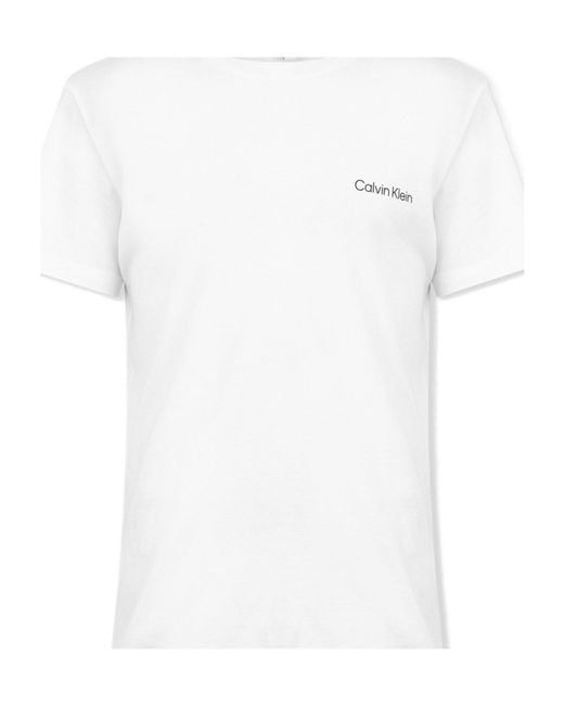 Calvin Klein White Lightweight Short Sleeve T-Shirt for men