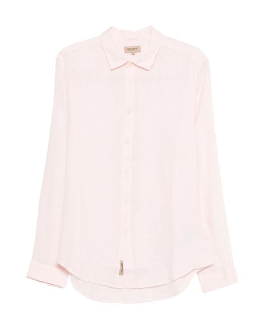 Woolrich Pink Buttoned Shirt for men