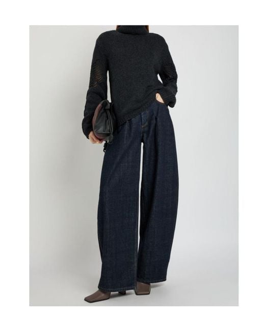 Our Legacy Black Cage-Knit Merino Wool Jumper