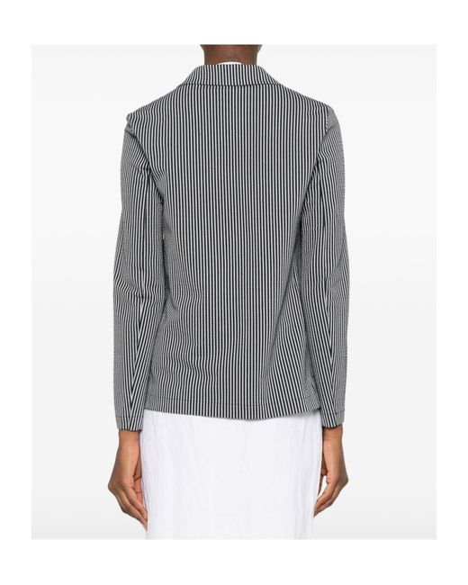 Harris Wharf London Gray Striped Pocket Jacket