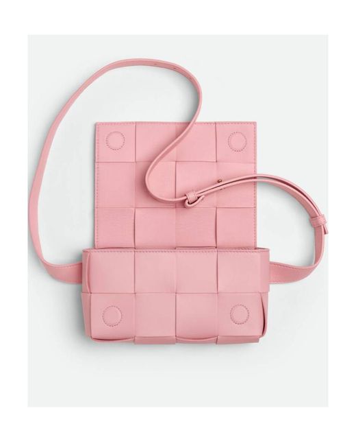 Bottega Veneta Pink Mini Cassette Fanny Pack