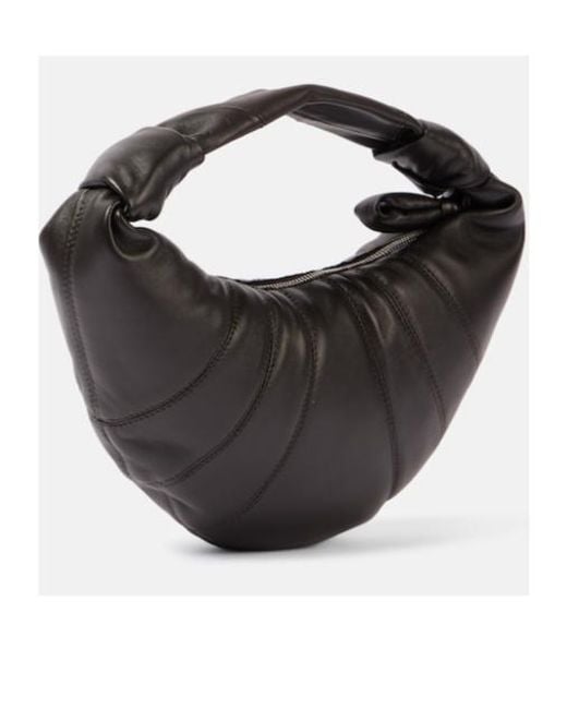 Lemaire Black Fortune Croissant Mini Leather Shoulder Bag