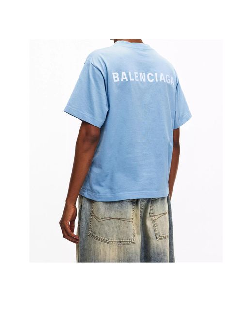 Balenciaga Blue Logo T-Shirt