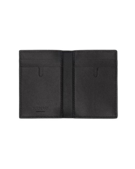 Burberry Blue City Check Folding Card Case for men
