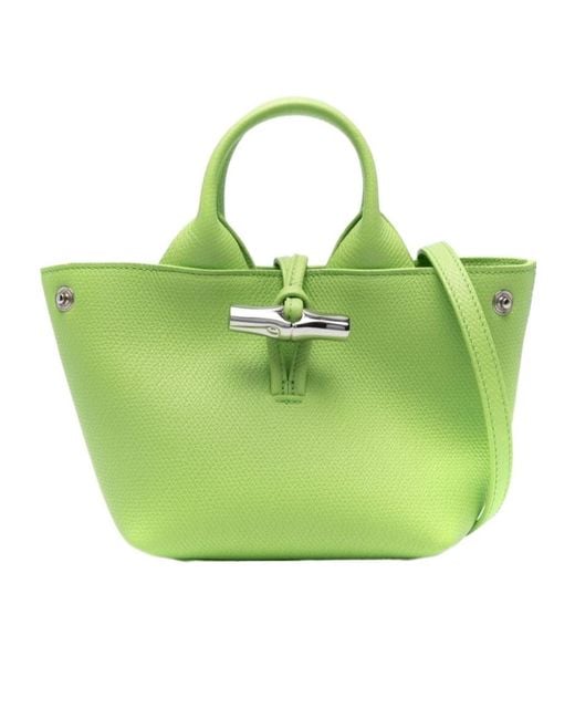 Longchamp Green Xs Le Roseau Essential Leather Bucket Bag