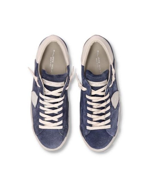 Philippe Model Blue Prsx Low-Top Sneakers for men