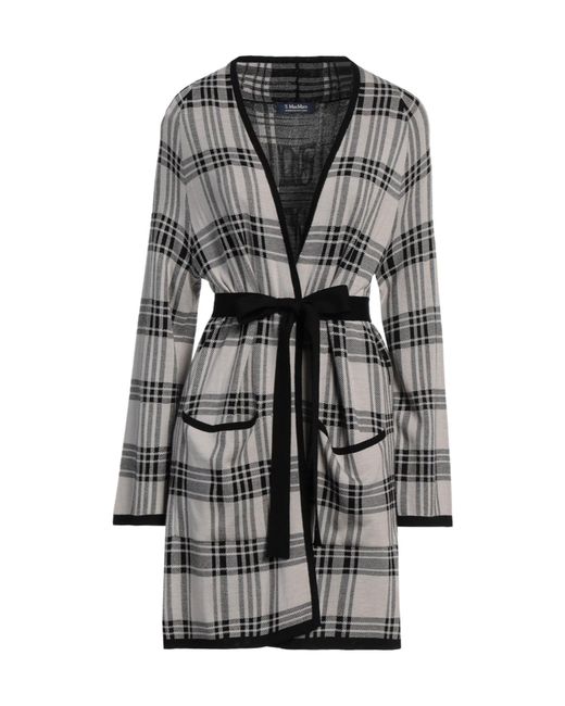 Max Mara Gray Light Cardigan Virgin Wool