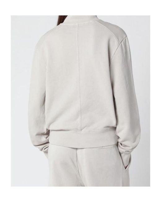 Entire studios Gray Buttoned Stand-Collar Sweater