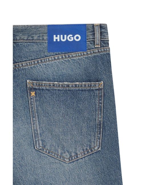 Boss Blue Belt Loop Jeans for men