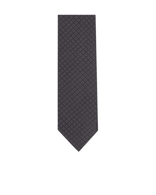 Lardini White Jacquard Pointed Tip Tie for men
