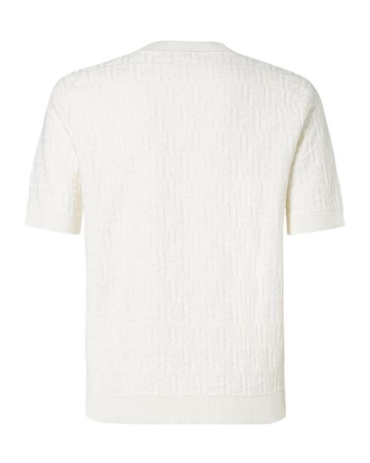 Fendi White Ff Cotton Pullover for men
