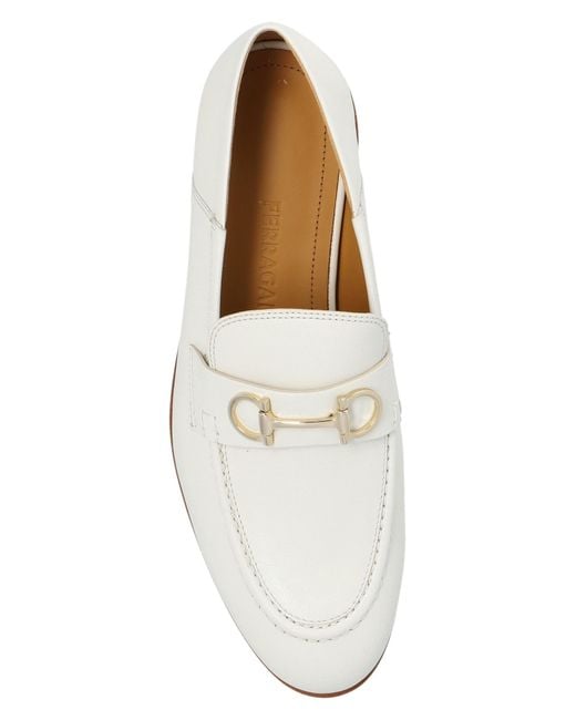 Ferragamo White Logo Love Shoes