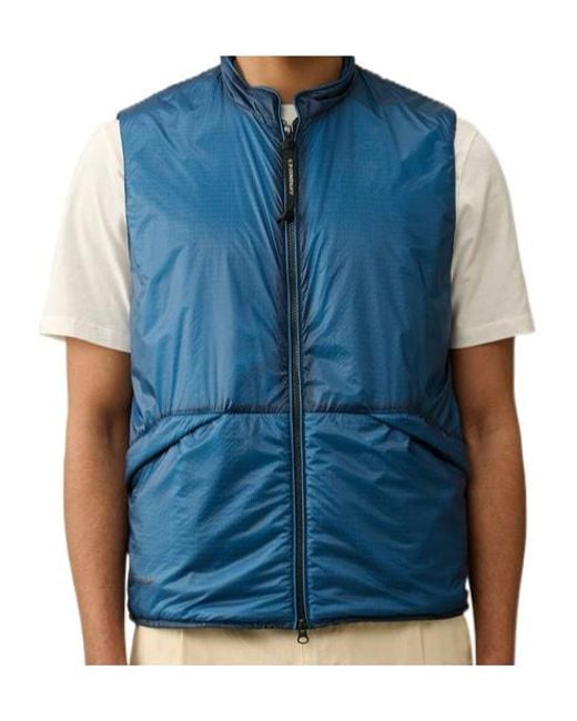 C P Company Blue Zipper Vest for men