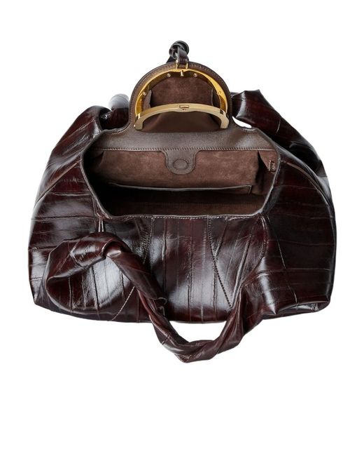 Fendi Brown Inlaid Hagfish Leather Bag