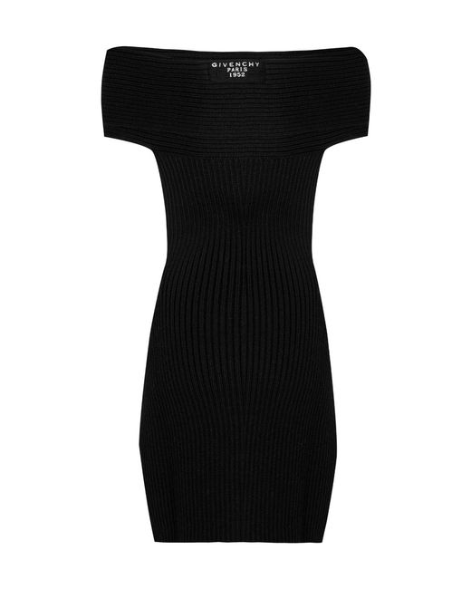 Givenchy Black Shoulder Mini Dress