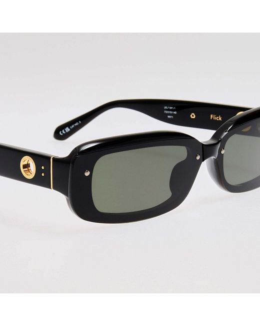 Linda Farrow White Flick Sunglasses