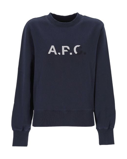 A.P.C. Blue Long-Sleeve Sweatshirt
