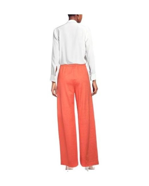 Max Mara Red High-Waisted Drawstring Cargo Pants