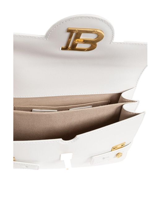Balmain White B Buzz 24 Handbag