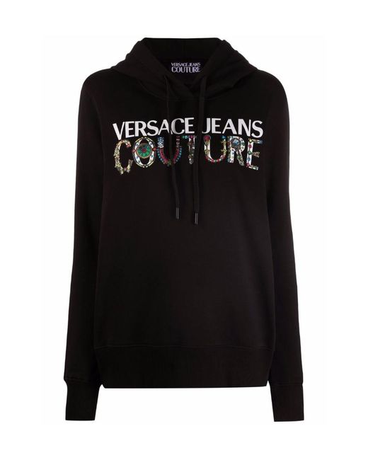 Versace Jeans Black Couture Logo Print Hoodie