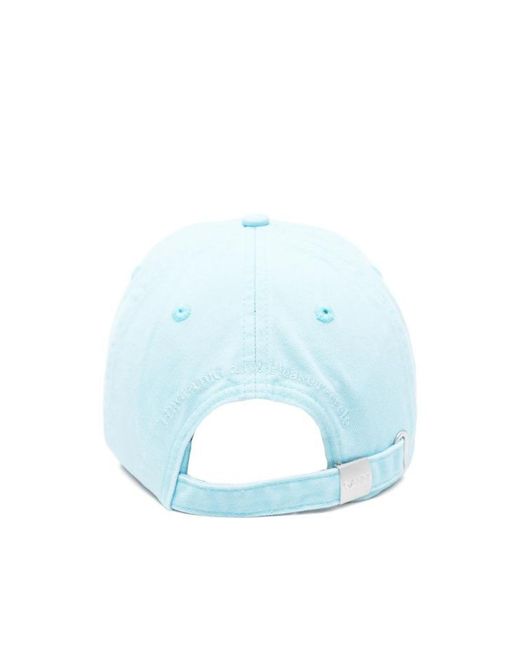 Ganni Blue Logo-Embroidered Cap Hat
