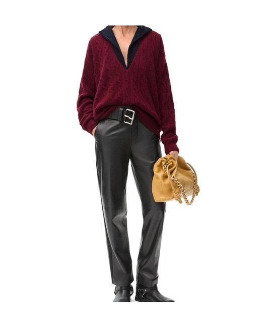 Loewe Red V-Neck Sweater